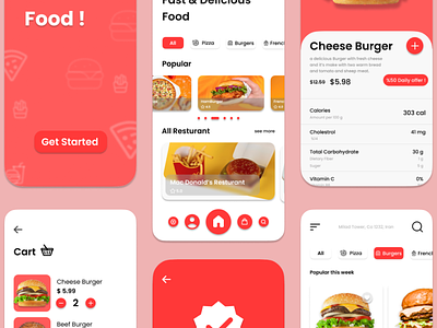 Fast food ordering application UI & UX