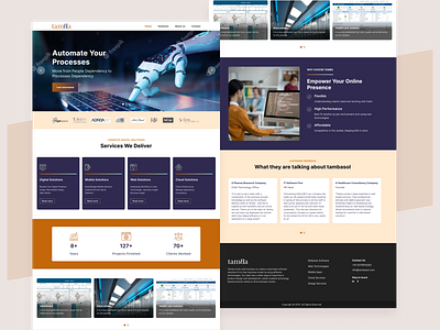 Tambasol website uidesign user experience web agency website website design