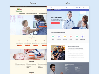 Medical Site Redesign child health medical website ux design website