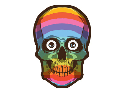 Colorskull color colorskull happy joy skull