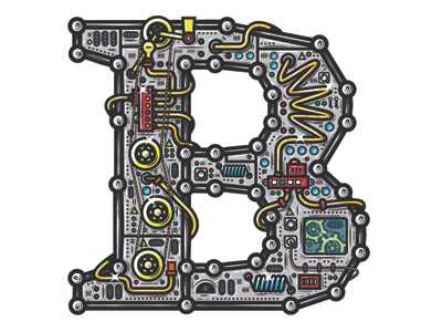 Mechanic Alphabet alphabet mechanical typography