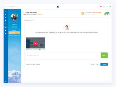 Agent CRM Ask a Question Page Design