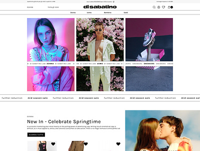 Di Sabatino - streetwear ecommerce brutalism design fashion minimal streetwear ui ux