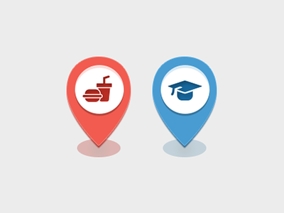 Map Categories drink education food icons map map icons