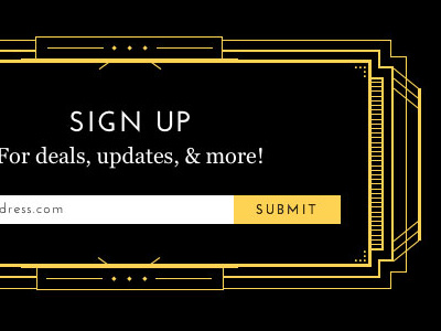 Sign Up Art Deco art deco contact form email field form