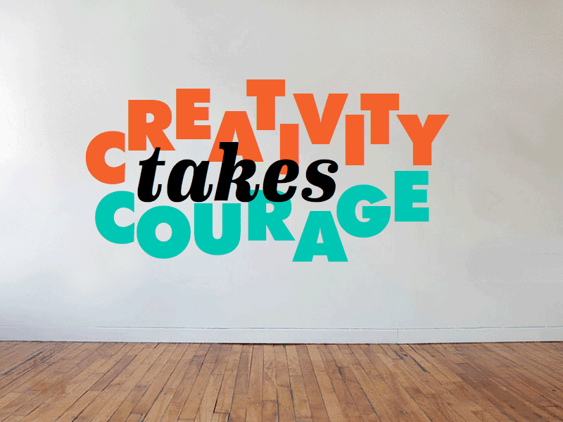 Wall graphic - Matisse Quote wall graphic decal stickermule matisse animation quotes