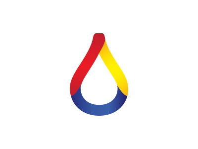 Color and Dye company concept branding concept drop logo mark primary