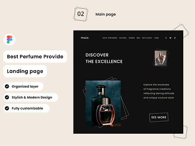 Perfume Website Design animation desktop figma prototype ui ui ux ux website design wireframing