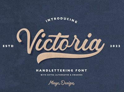 Victoria - Script Font classic font font handlettering font handwriting font logo logotype retro font script font typography