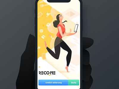 RecoMe app design illustration logo ui