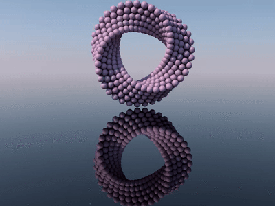 Abstract Ring 3d animation ui