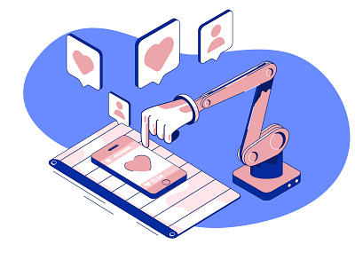 Isometric phone and robot design