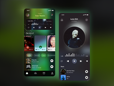 Music Streaming App | UI Design app design graphic design ui