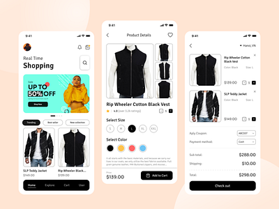 E-commerce Mobile App | UI Design app branding design graphic design illustration logo typography ui ux vector