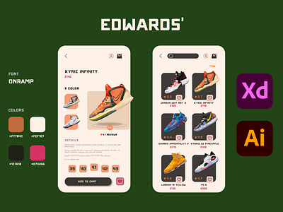 EDWARDS' | Modern SNEAKERS app design app app ui branding design graphic design illustration logo mobile app mobile app design mobile ui mobiledesign mobi̇le app nike nike ui shoe sneaker ui sneakers ui ux vector