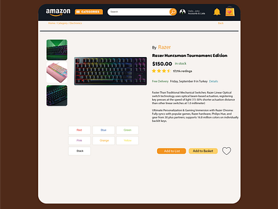 Amazon / Product Page UI Redesign - Improvement