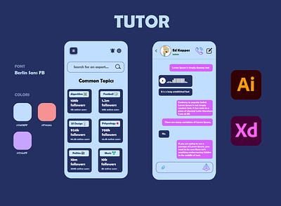 TUTOR | Ask and Learn App (II) app ask questions branding chegg design get help homework graphic design homework illustration logo mobiledesign quora ui ux vector
