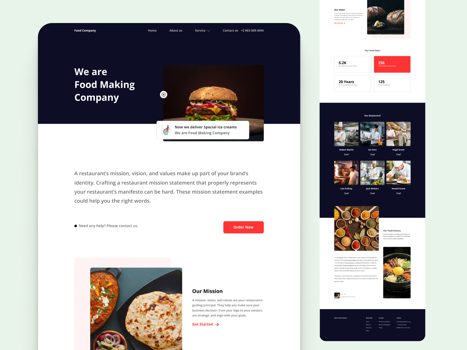 Food Website by Jatin on Dribbble