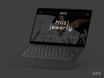 Concept landing page for workshop of exclusive jewerly.