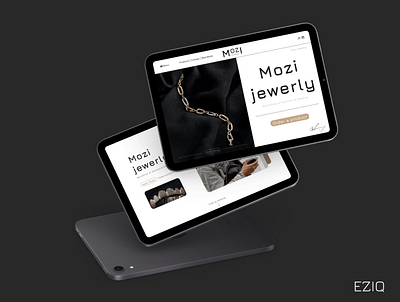 Concept landing page for Mozi Jewerly. app branding concept design hero page illustration inspiration interface landing landing page logo ui ux vector