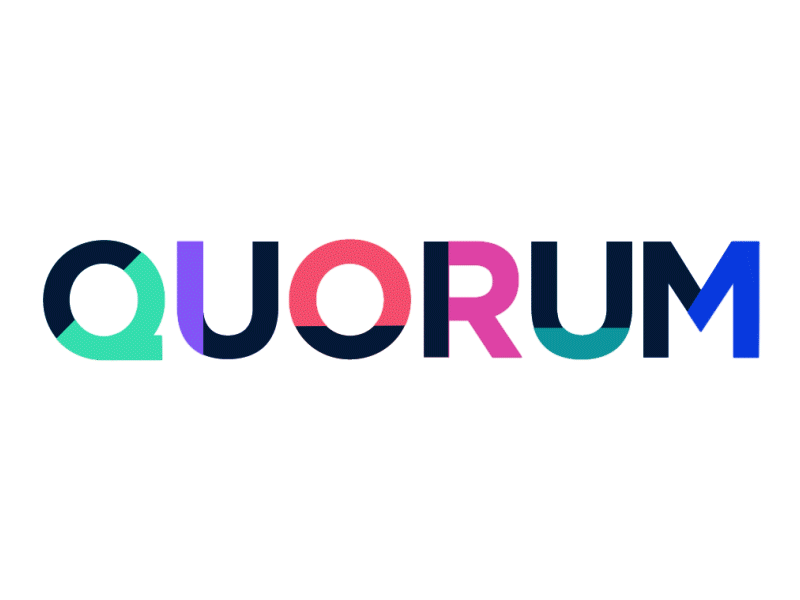 Quorum Animation Concept 🛠 flat illustration logo motion quorum