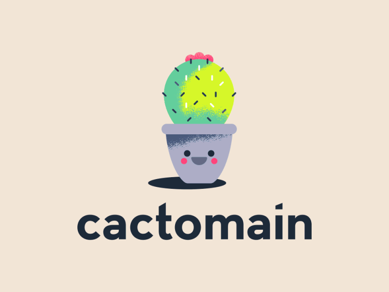 Cactomain 🌵 Upcoming Video 🎬 cactomain gif illustration logo logo animation loop motion design motion graphics transition video