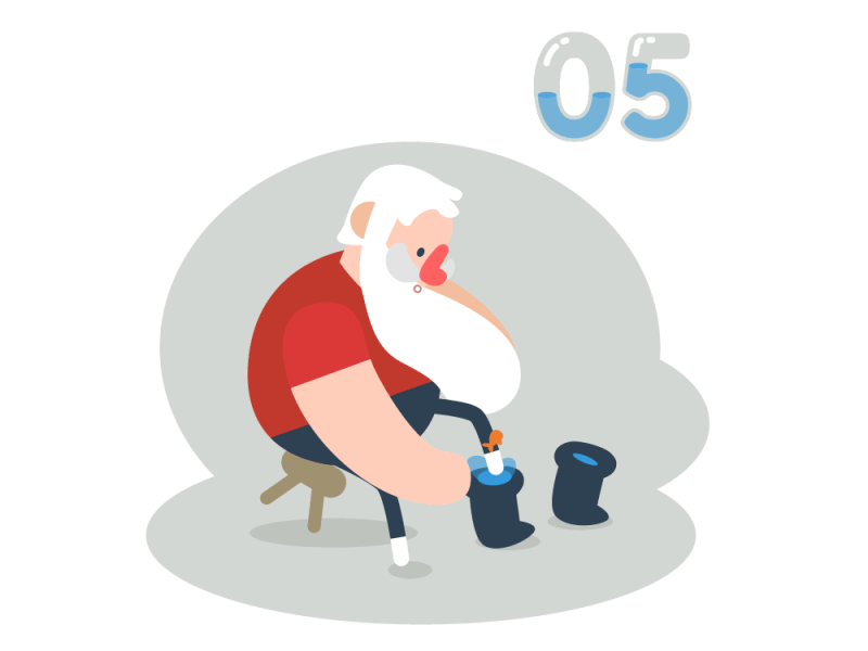 Day 05 - Advent Calendar 🎄 animation duik gif illustration joystick n sliders loop motion graphics rig rubberhose