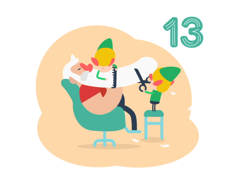 Day 13 - Advent Calendar 🎄 advent calendar animation duik illustration joystick n sliders loop motion graphics rig rubberhose santa sleep