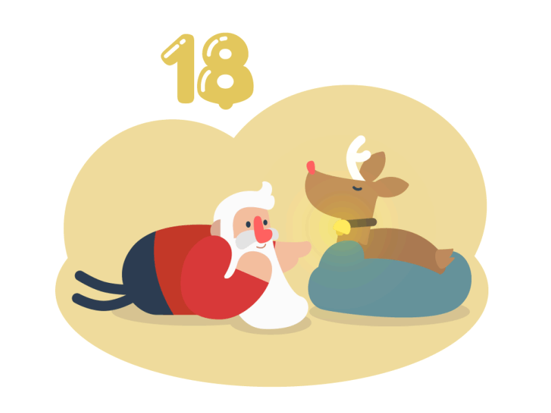 Day 18 - Advent Calendar 🎄 advent calendar animation duik illustration joystick n sliders loop motion graphics rig rubberhose santa