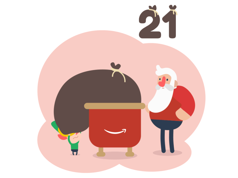 Day 21 - Advent Calendar 🎄 advent calendar animation duik illustration joystick n sliders loop motion graphics rig rubberhose santa