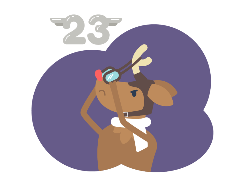 Day 23 - Advent Calendar 🎄 advent calendar animation duik illustration joystick n sliders loop motion graphics rig rubberhose santa