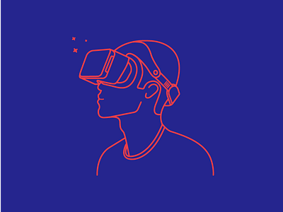 Virtual Reality male outline virtual reality vr