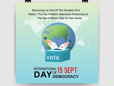 International Democracy Day 15 september 2022 democracy day banner democracy democracy day democracy2022 international democracy day vote