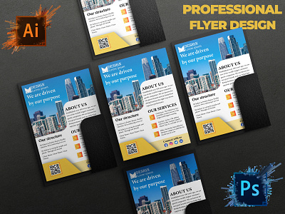 Creative professional flyer, poster, postcard, banner design