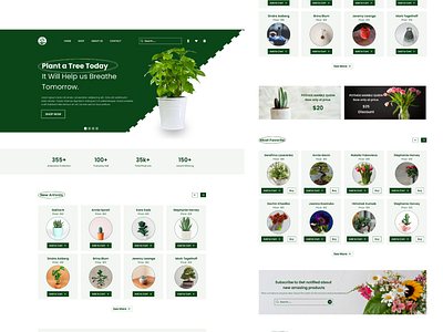 Green Home Landing Page e commerce home page landing page ui ux website