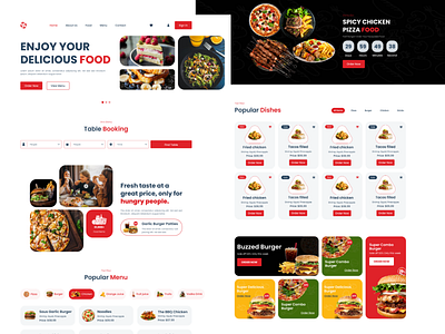 Restaurant Landing Page home page landing page resturant landing page ui ux