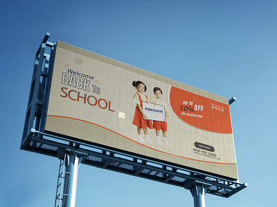 Trendy School billboard Design 3d banner branding design graphic design schoolbillboard