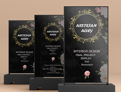 Creative floral standee design creatice floralstandeedesign graphic design hinzzart standee standeedesign