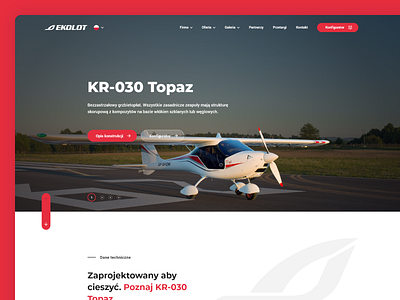 Ekolot - Website redesign aircraft branding design graphic design redesign ui ux uxui web web design