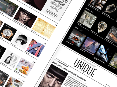 UNIQUE Magazine web concept ('14)