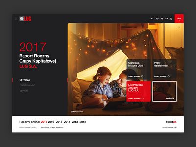 LUG Annual Report '17 concept annual report corpo corporation design graphic design ui ux uxui web web design
