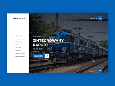 PKP CARGO Annual Report '17 concept annual report corpo corporation design graphic design ui ux uxui web design