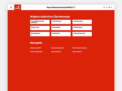 ORLEN Annual Report '17 concept annual report corpo corporation design graphic design oil petrol ui ux uxui web design