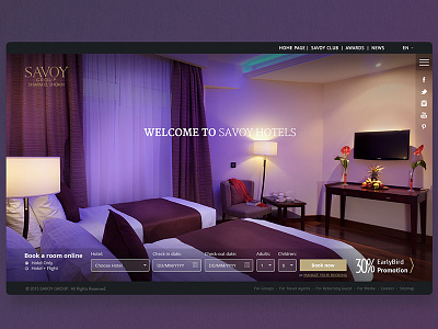 Savoy Group Hotels interface ui user experience user interface ux web design