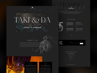 TAKI&DA #3 animation interaction main minimal oil ui ui design ux ux design webdesign website