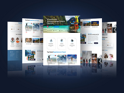 Travel website landing Page app app design branding design graphic design ui ux web design