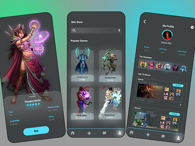 Game application app app design branding graphic design ui ux web design