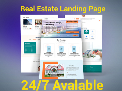 Website Real Estate Lading Page app app design graphic design ui ux web design