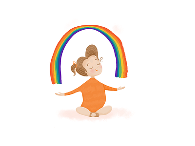 Little dreamer illustration procreate rainbow