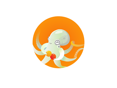Octopus 2d character design illustration octopus vector